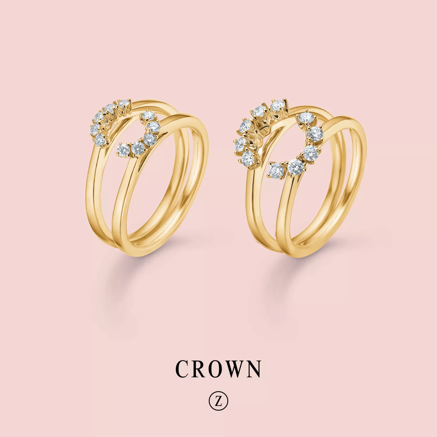Mads Z Crown Tiara Ring 14 kt. Guld 0,40 ct. 1541940
