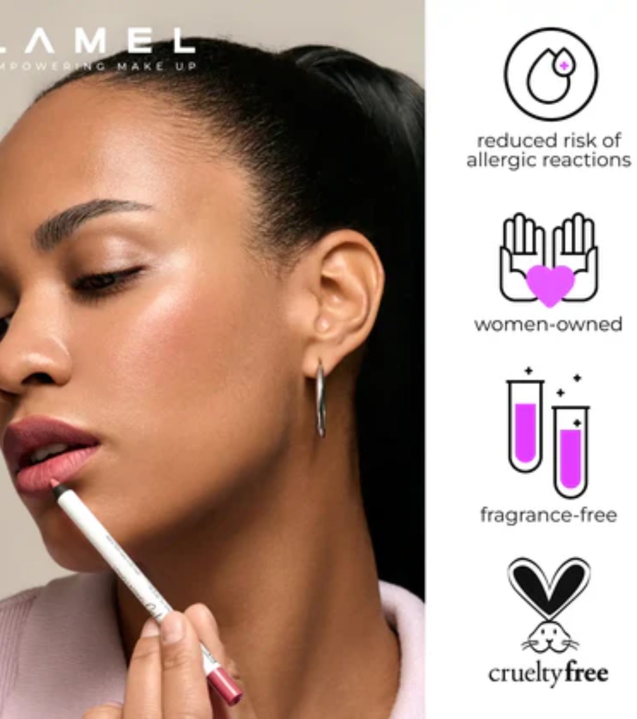 Lamel - Delineador de lábios Long Lasting - 405: Tea Rose