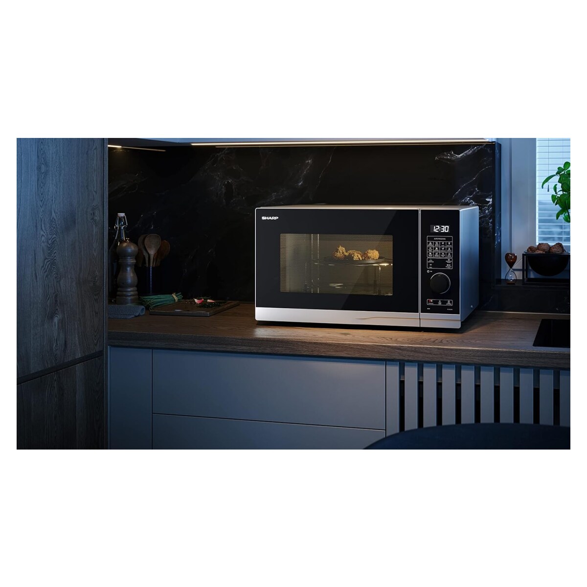 SHARP Mikrowelle YC-PG284AE-S