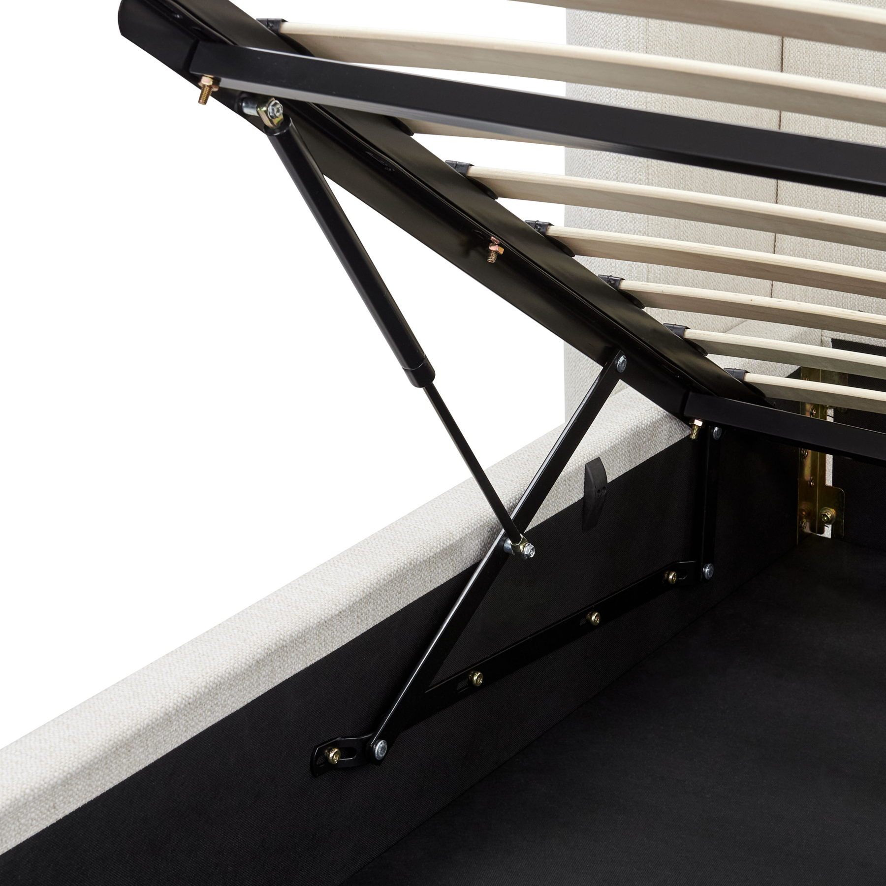 Beliani - MONESTIER - Tweepersoonsbed - Wit - 160 x 200 cm - Polyester
