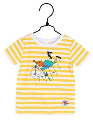 Pippi Langstrømpe Skrift T-Skjorte, Gul