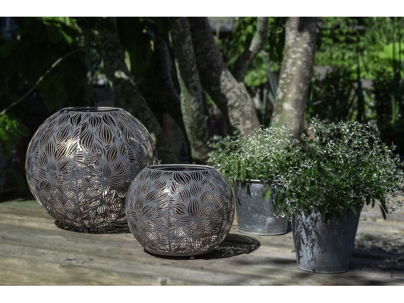 STT Solar Antic Ball Flora Grey Dekorative Solarleuchte