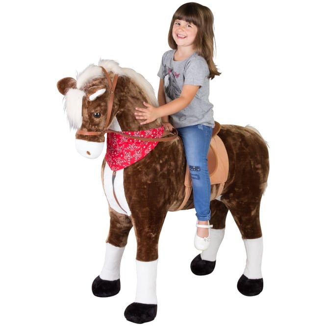 Besttoy Plüschpferd XXL mit Sound - dunkelbraun - stehend ca. 113 cm