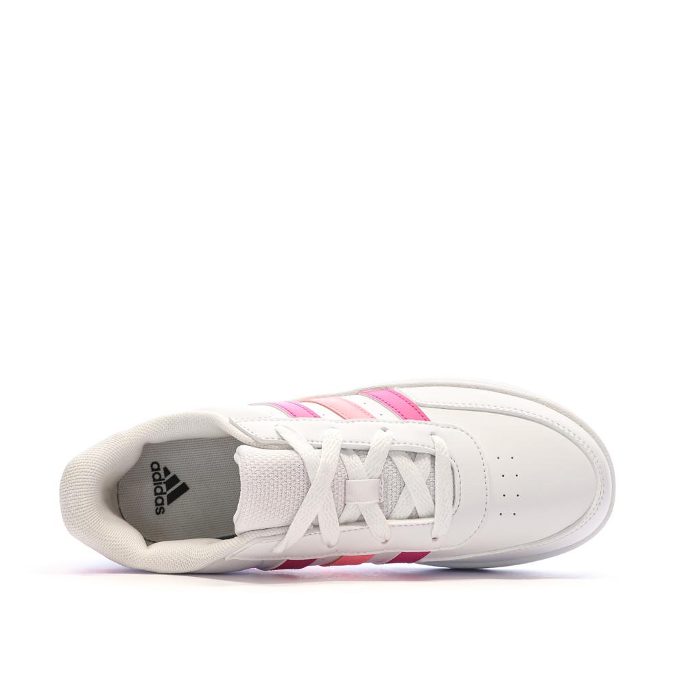 Adidas Baskets Blanches/Roses Fille Adidas Breaknet 2.0