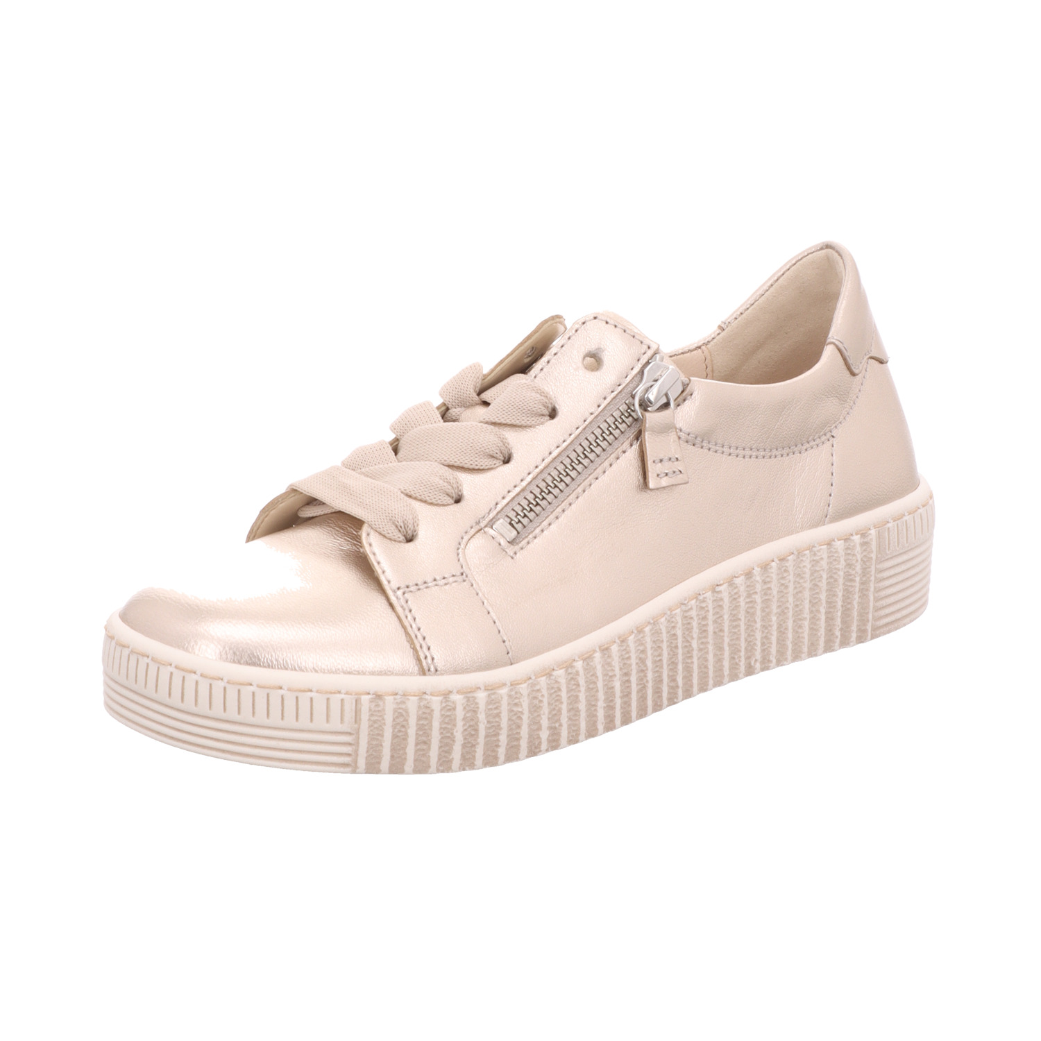 Gabor Fashion Damen-Schnürhalbschuh Puder-Beige