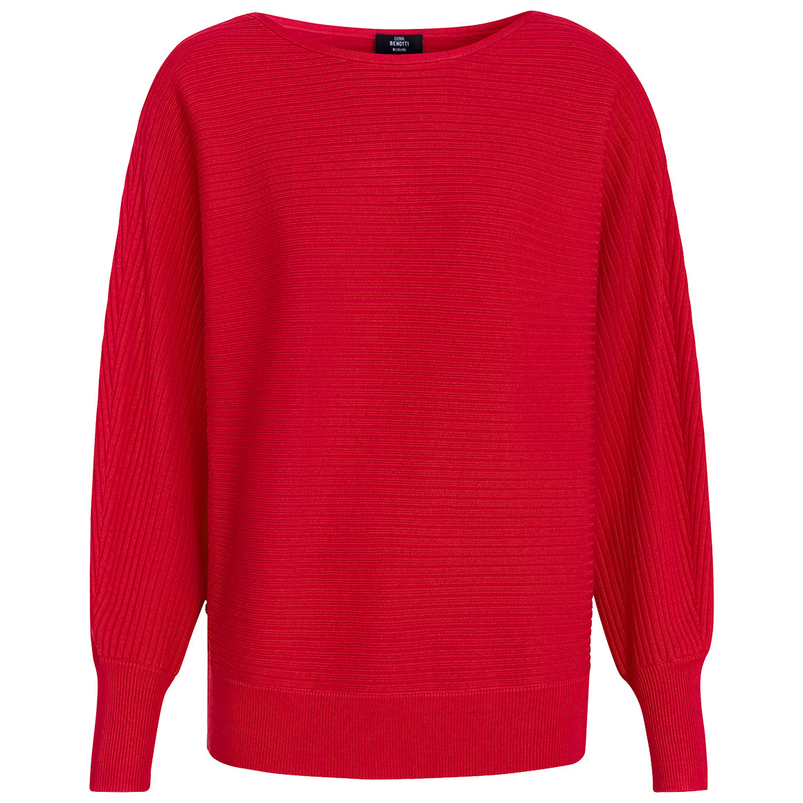 Gina Benotti Damen Strickpullover mit Fledermaus-Ärmeln rot