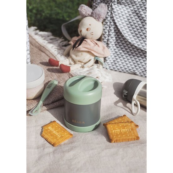 Portion inox isotherme   Mineral Grey        300 ml   de               Béaba