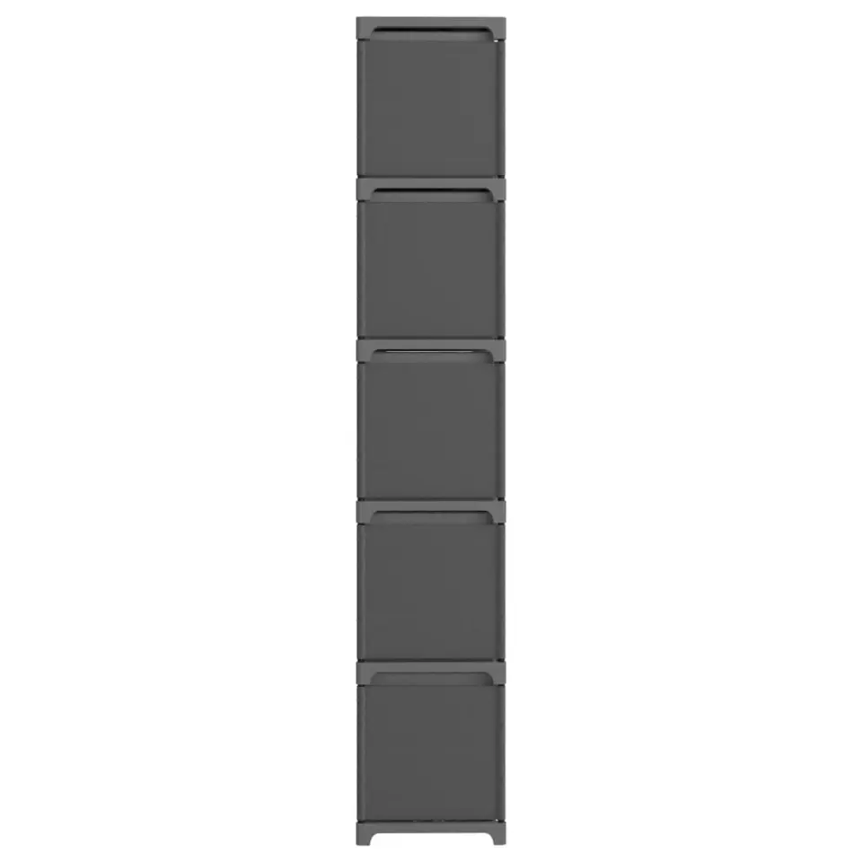 vidaXL - Opbergkast - Grijs - Stof - 15-vaks