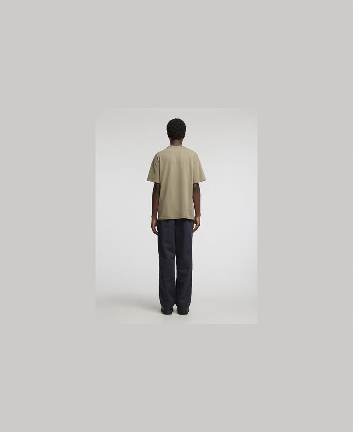 Annarr ANRRO GARMENT DYE SS O-NECK TEE Weathered teak