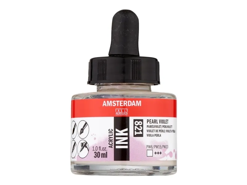 Amsterdam Akrylblækflaske 30 ml Pearl Violet 821