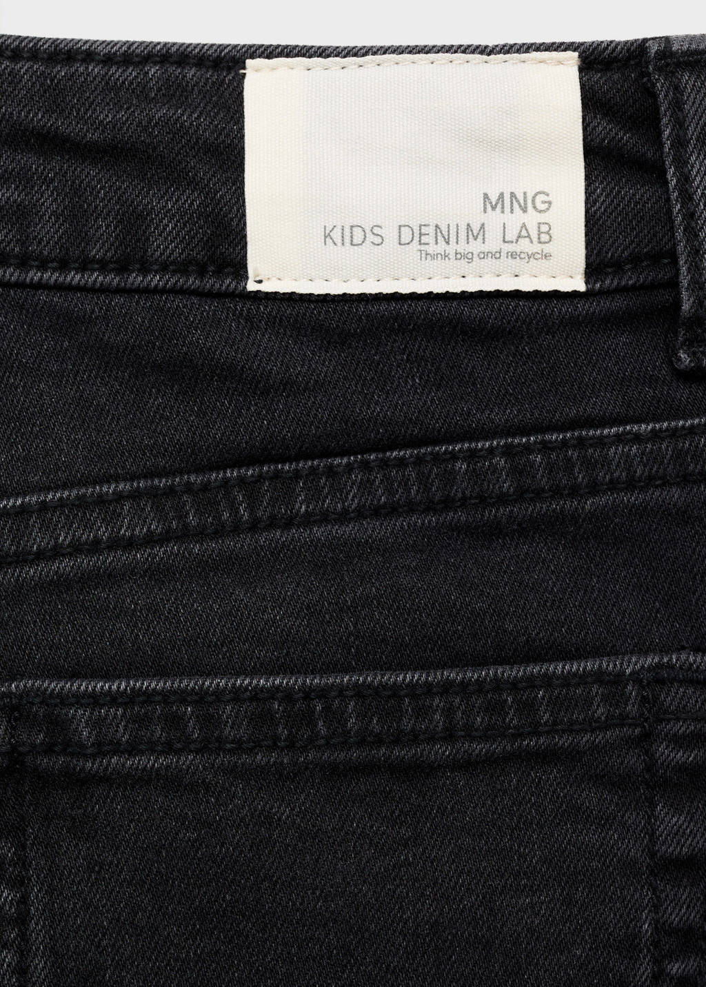 Mango Kids waist slim fit jeans zwart