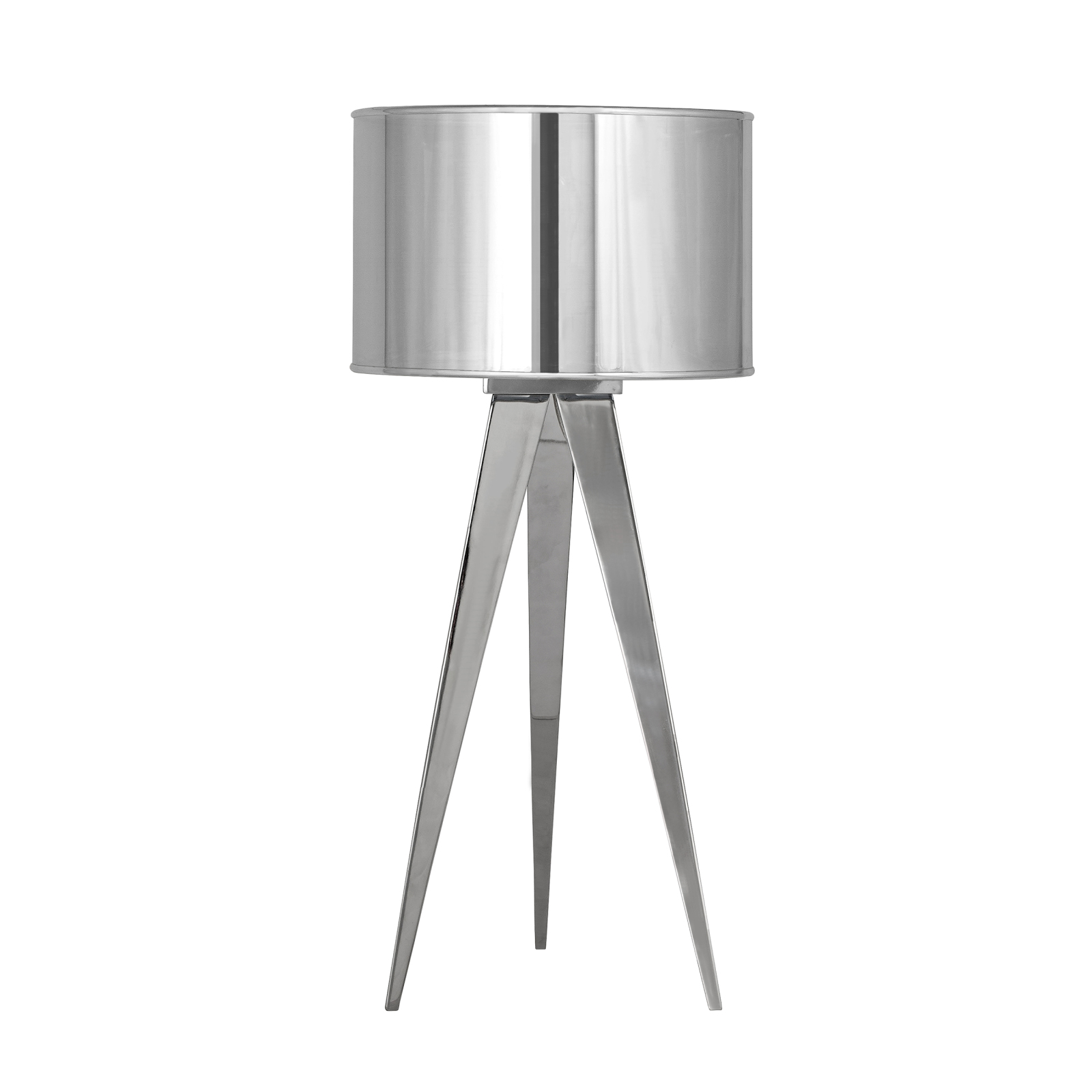 Hockerleuchte TRIPOD - chromfarben - 61,5 cm