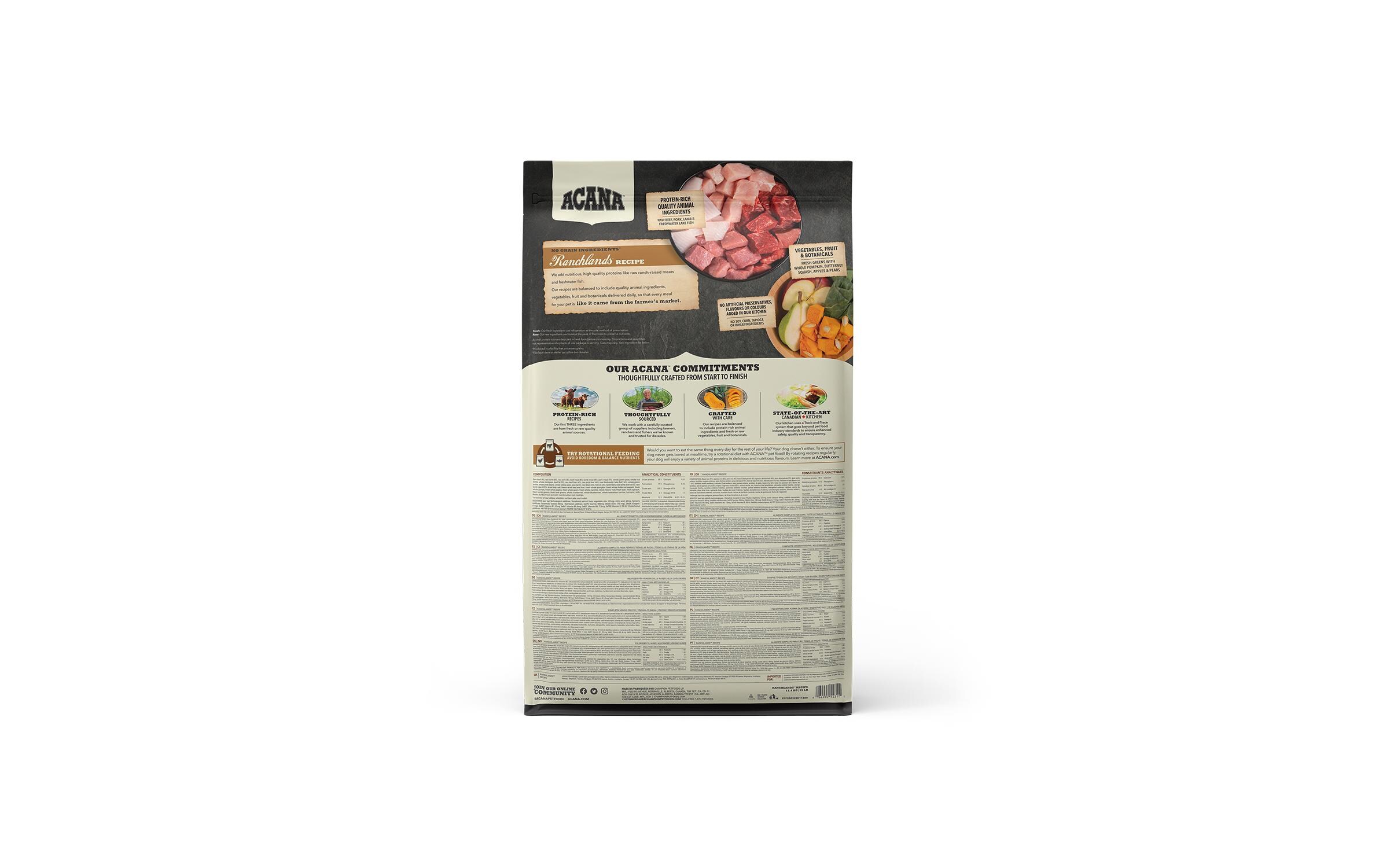Trockenfutter Regionals Ranchlands Recipe, 11.4 kgTrockenfutter für Hunde aller Rassen und Altersstufen
