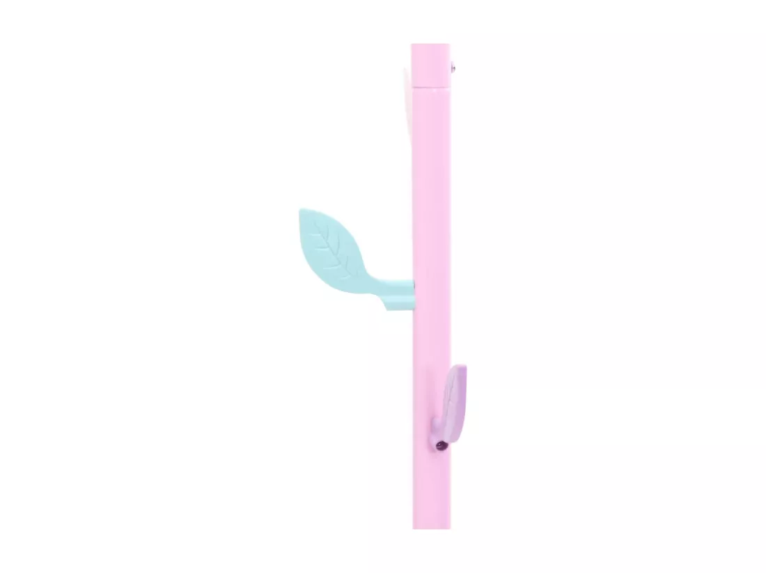 Porte-manteau rose 172 cm fer enduit de poudre