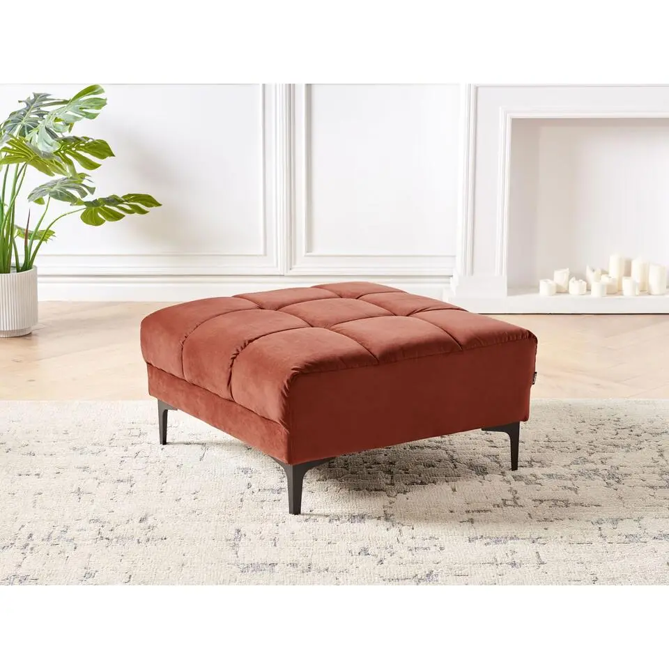 ALNES - Ottomaan - Lichtrood - Polyester