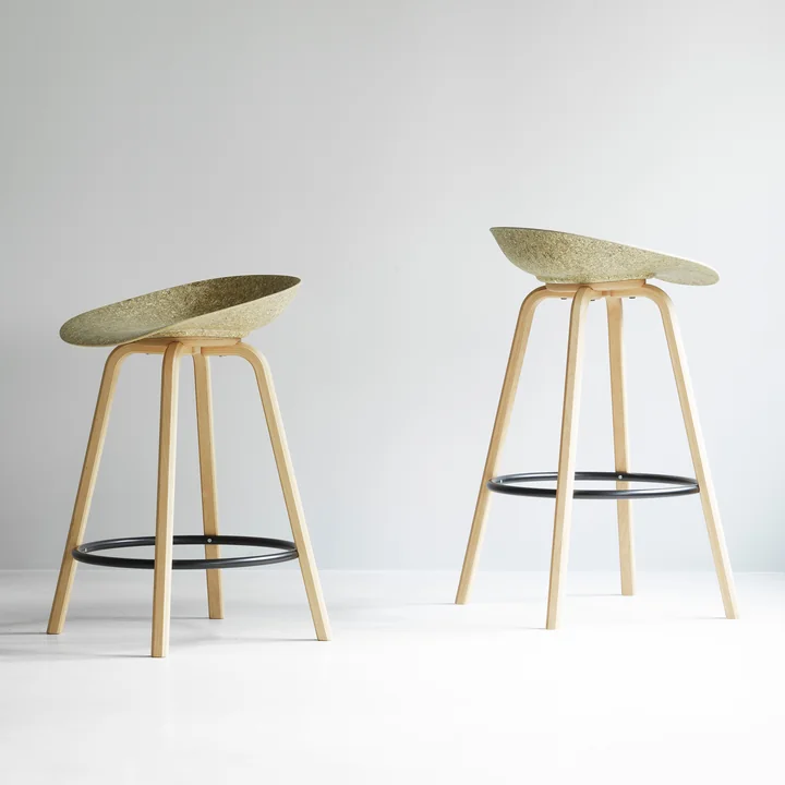 Normann Copenhagen - Mat Barhocker 75 cm, seaweed / cream