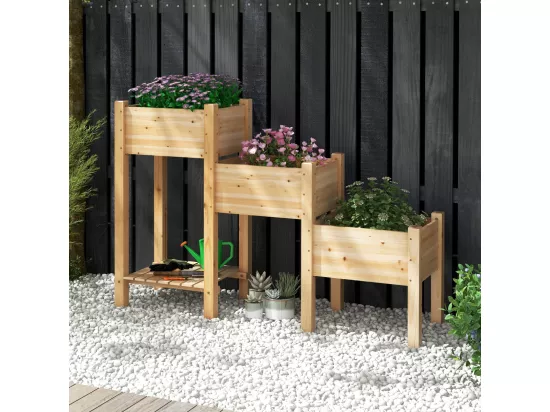 Jardinière surélevée en bois bois marron 161 x 43 x 104 cm 20_0008640
