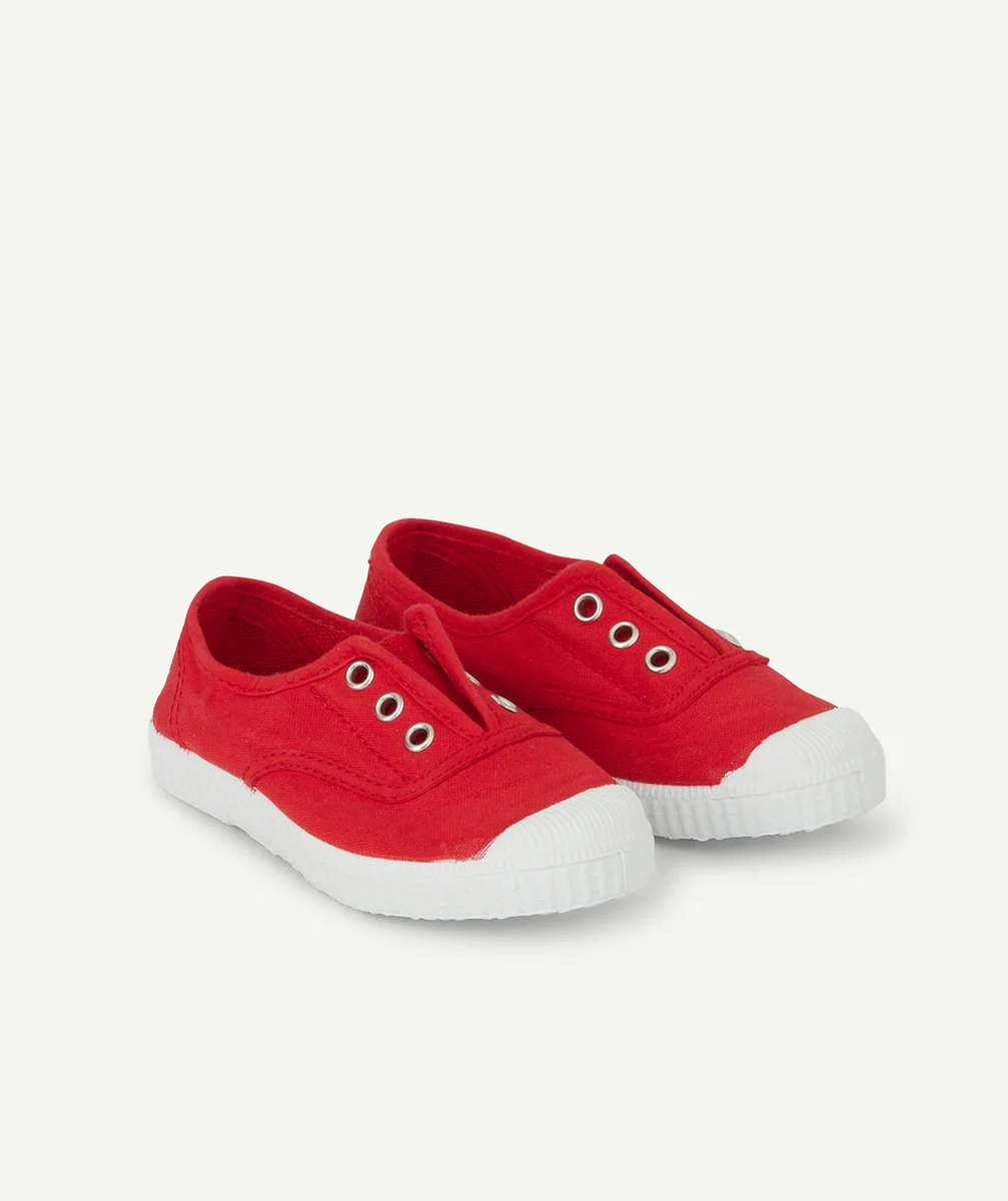 CIENTABASKETS EN TOILE GARÇON ROUGES