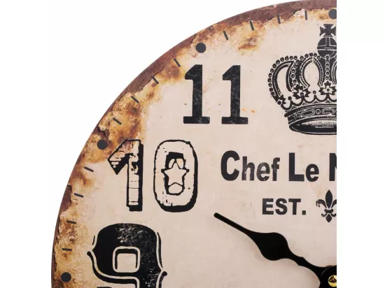 Horloge murale en bois marron d34x2h