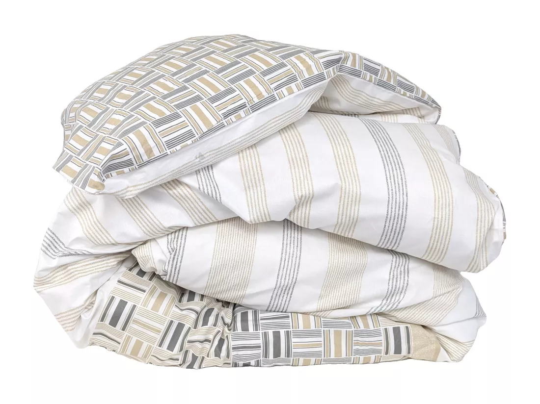 Housse de couette 200x200 cm coton DIEGO Gris