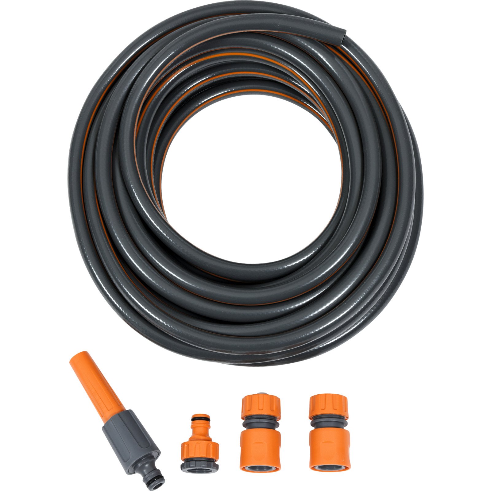 Gartenschlauch 15 m mit Düsenset orange