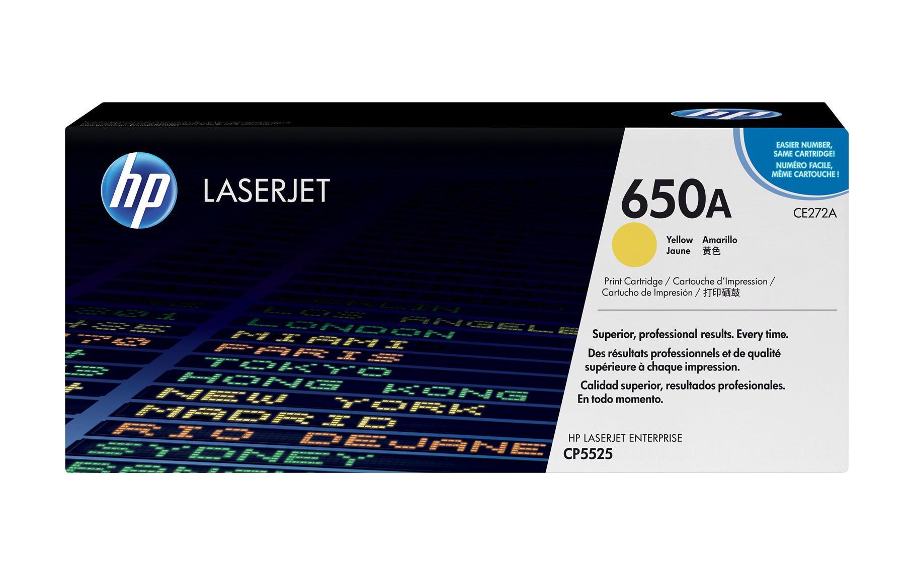 Toner Nr. 650A (CE272A) Yellow<br>Tonerkartusche