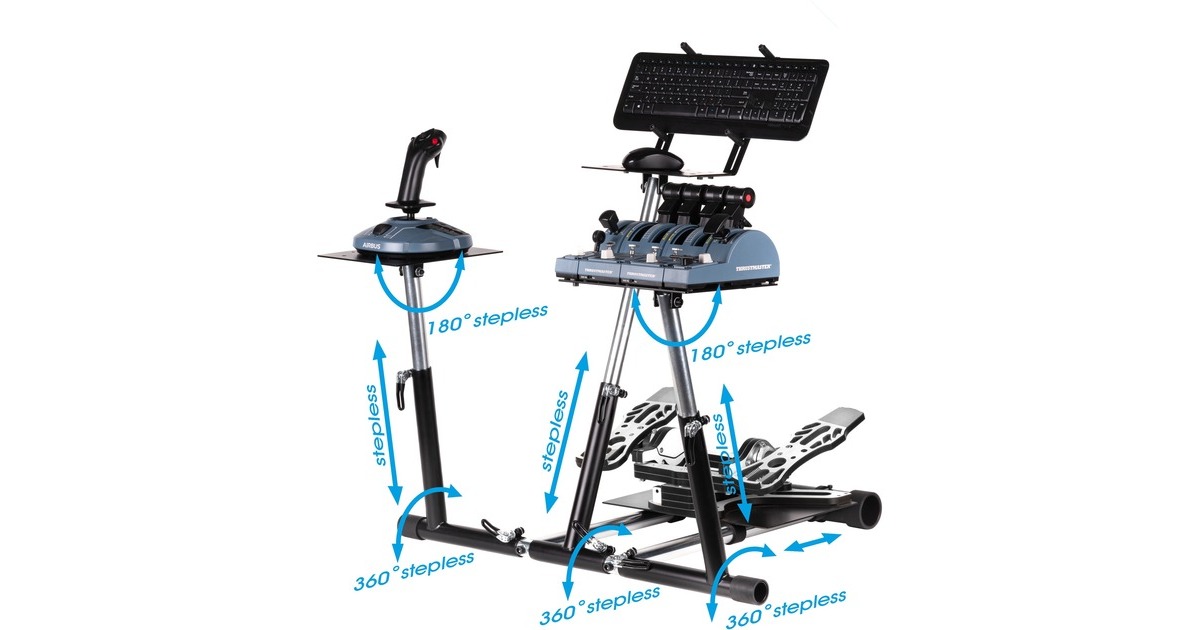 Wheel Stand ProDeluxe V2 Airbus houder  (Voor Thrustmaster TCA Airbus, MFG Crosswind, Thrustmaster T.Flight Rudder Pedals, Thrustmaster TPR)