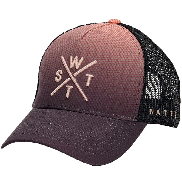 Casquette WATTS WATTS TRUCKER CAP TOKYO CARBON DEEP DYE PEACH