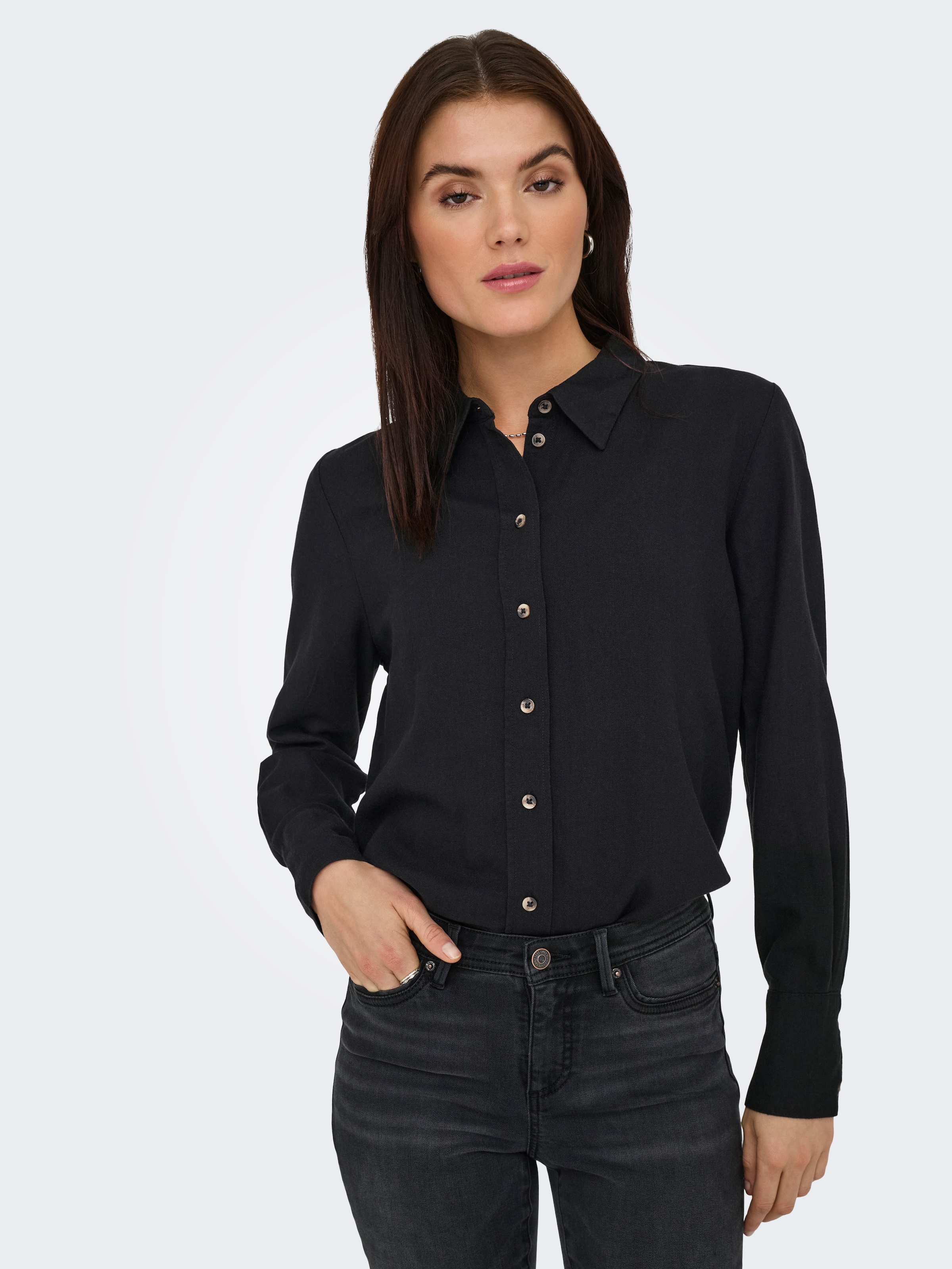JDY Hemdbluse »JDYSAY L/S LINEN LOOSE SHIRT WVN NOOS«