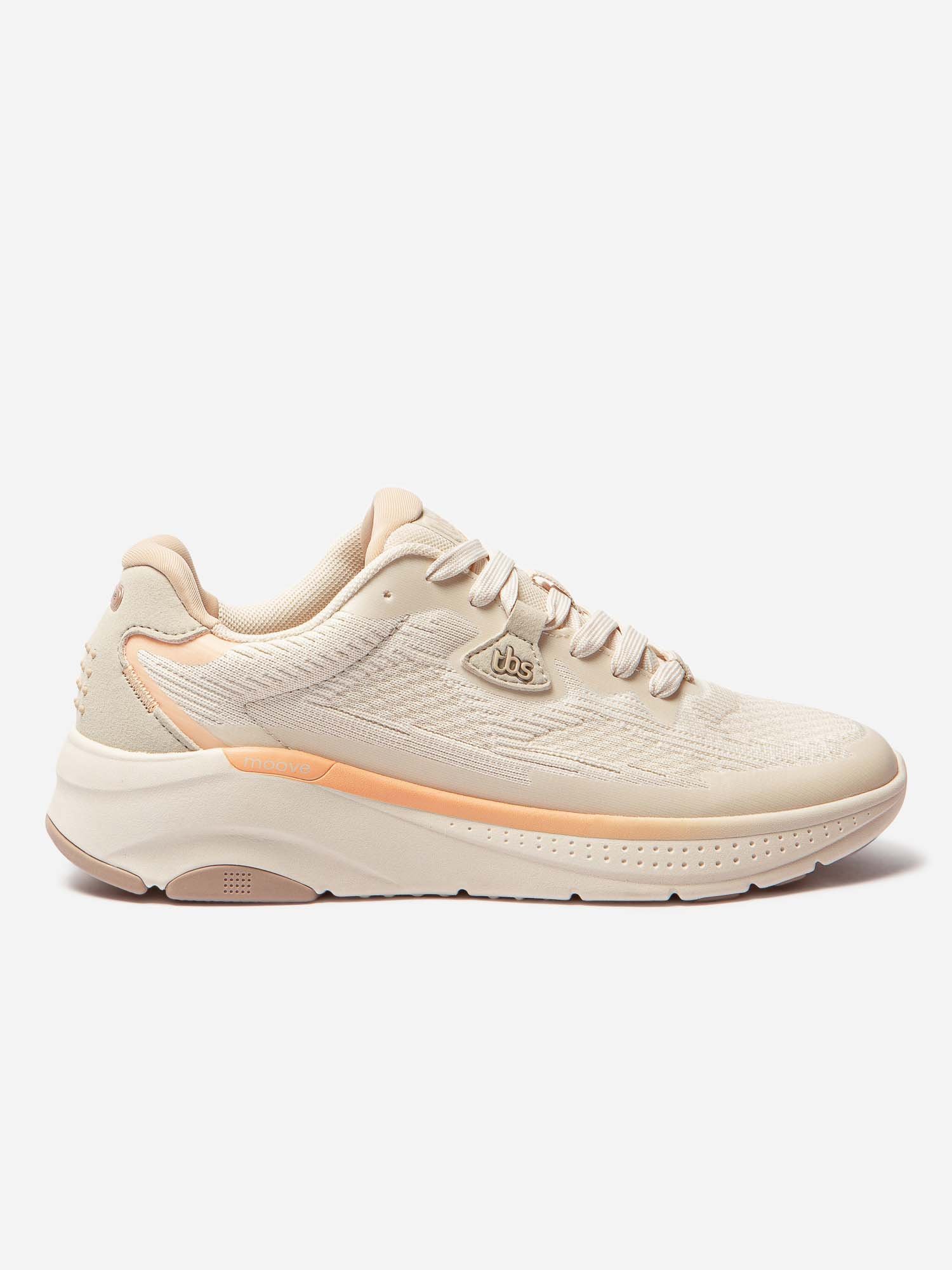 Baskets Femme Confort Textile Recyclé Beige