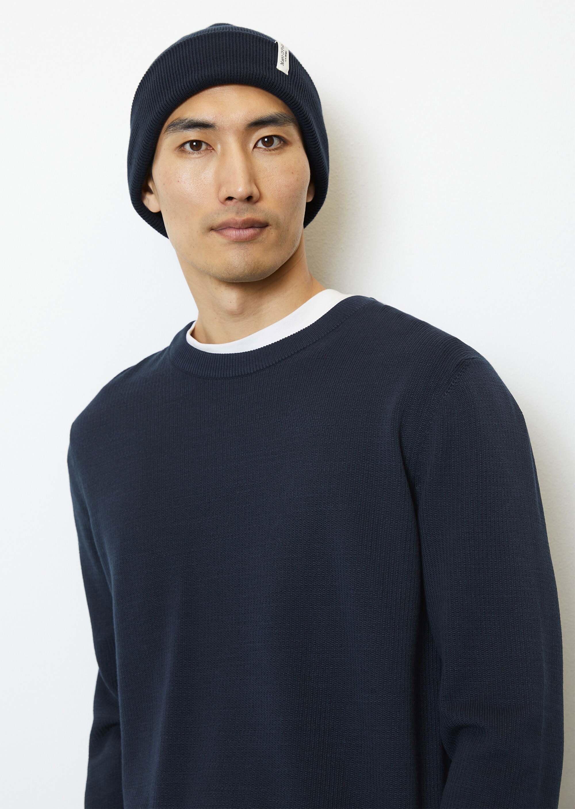 Pullover regular aus fein geripptem Organic Cotton