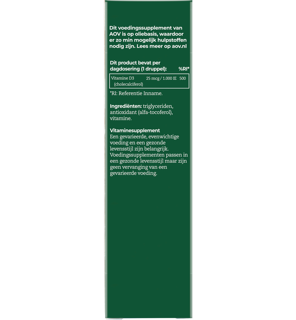 AOV 409 Vitamine D3 druppels (15 ml)