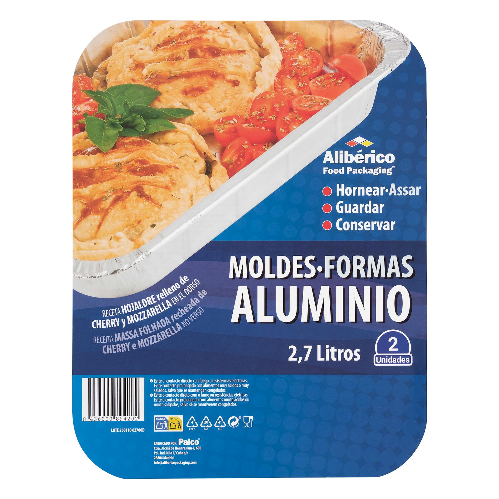 Moule carré en aluminium Alibérico 2,7 L