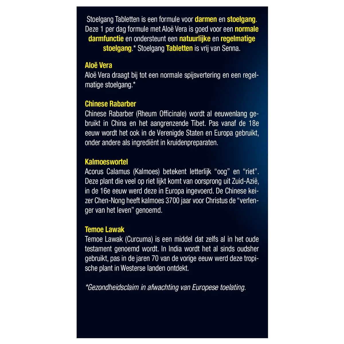 Stoelgang Tabletten Sennavrij