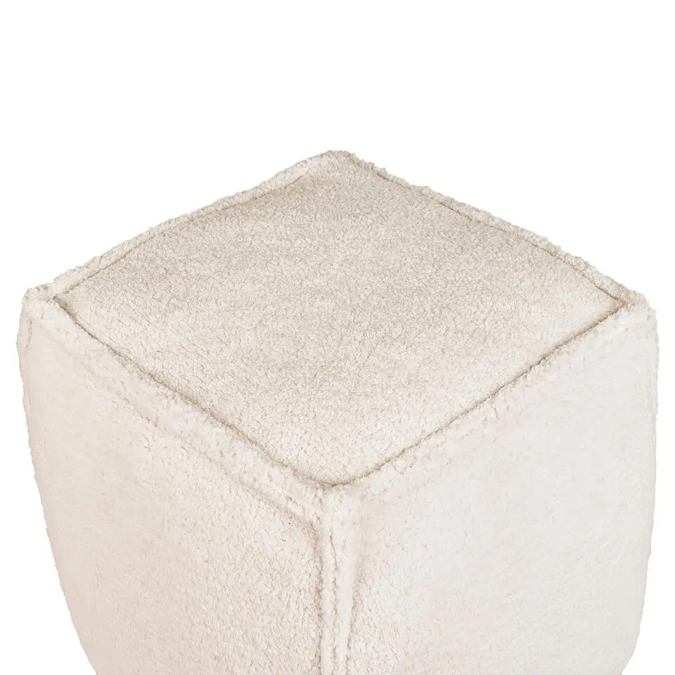 ALIPUR - Poef - Lichtbeige - Polyester