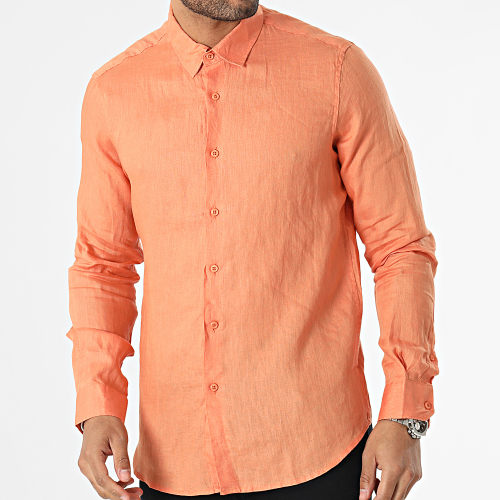 Chemise Manches Longues Orange