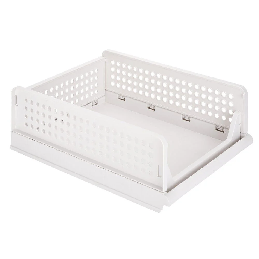 Rangement dressing superposable coulissant blanc petit modèle