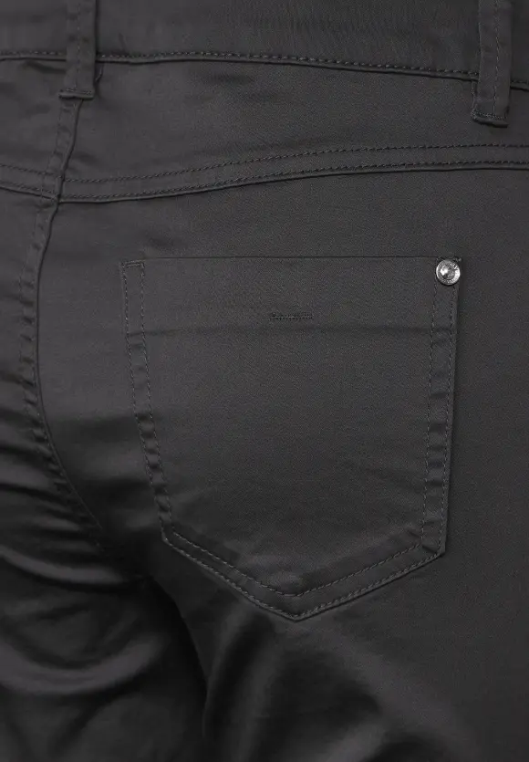 Casual Fit Seidenoptik Hose - pure grey