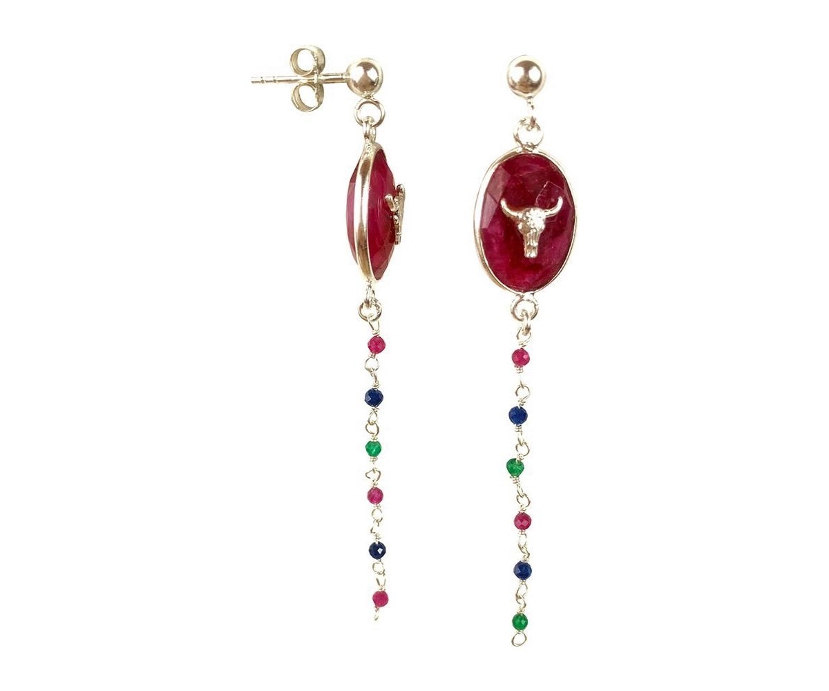 Boucles d'oreilles Mayurasana Argent
