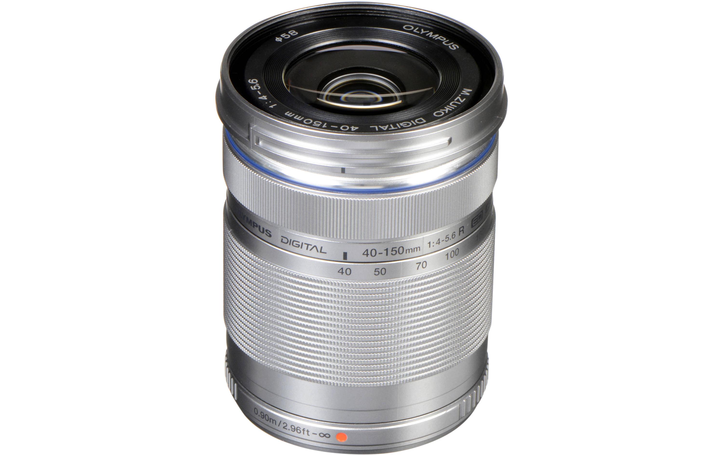 Zoomobjektiv M.Zuiko ED 40-150 mm F/4.5-5.6 R MFT, Silber<br>Kompaktes Telezoom-Objektiv mit MSC-Autofokus