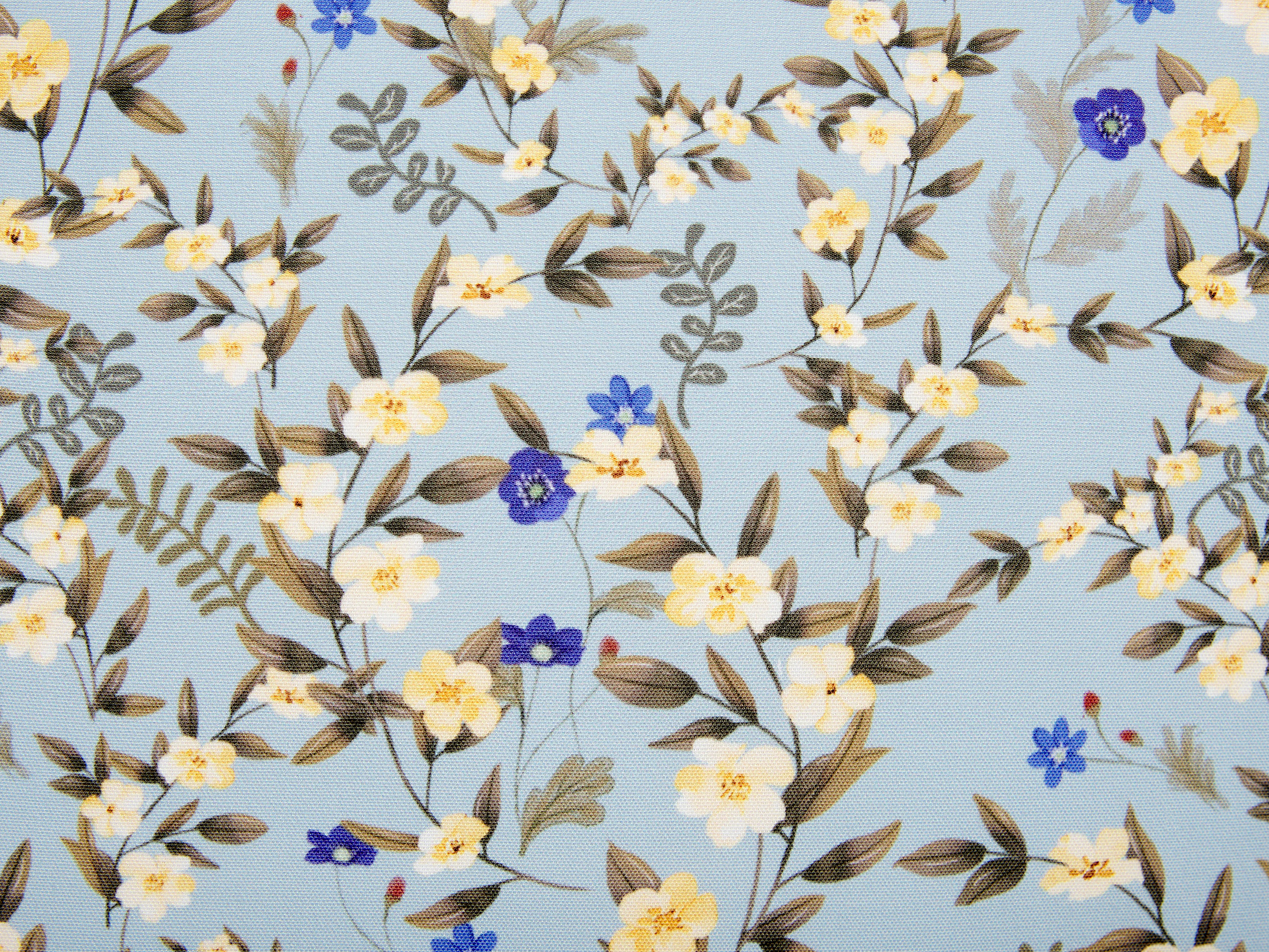 Set van 2 tuinkussens VALLORIA bloempatroon 40 x 60 cm Blauw