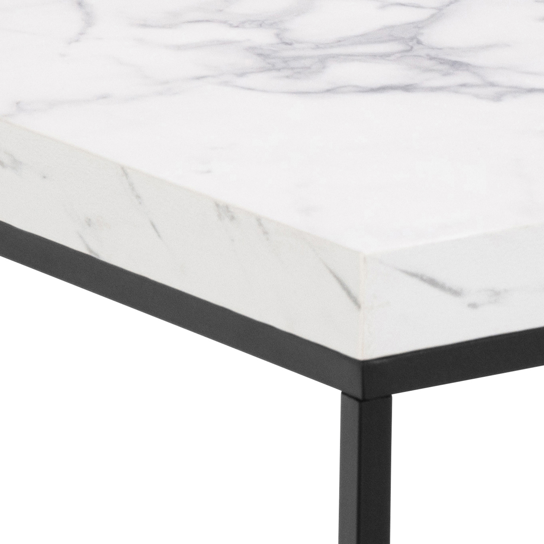 Couchtisch BAROSSA - weiß-schwarz - 40 cm