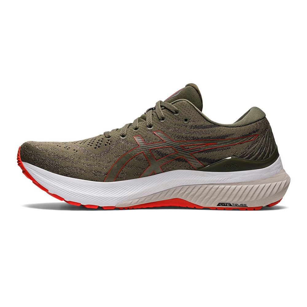 Asics GEL-KAYANO 29 - Chaussures running Homme mantle green/cherry tomato