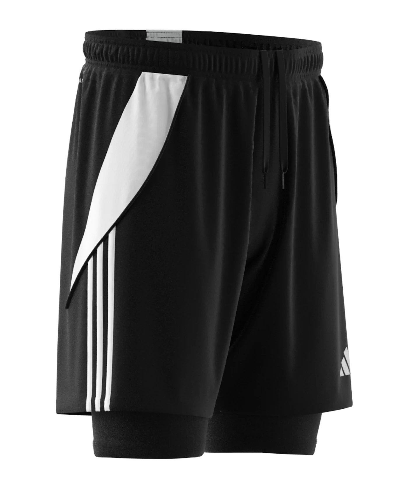 adidas Tiro 24 2in1 Short Schwarz Weiss