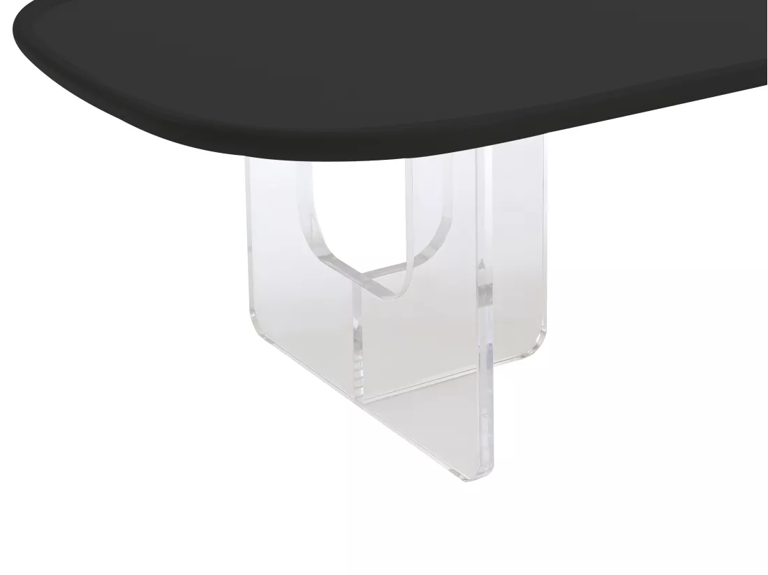 Table basse en MDF et acrylique - Noir et transparent - RASIA de Pascal Morabito