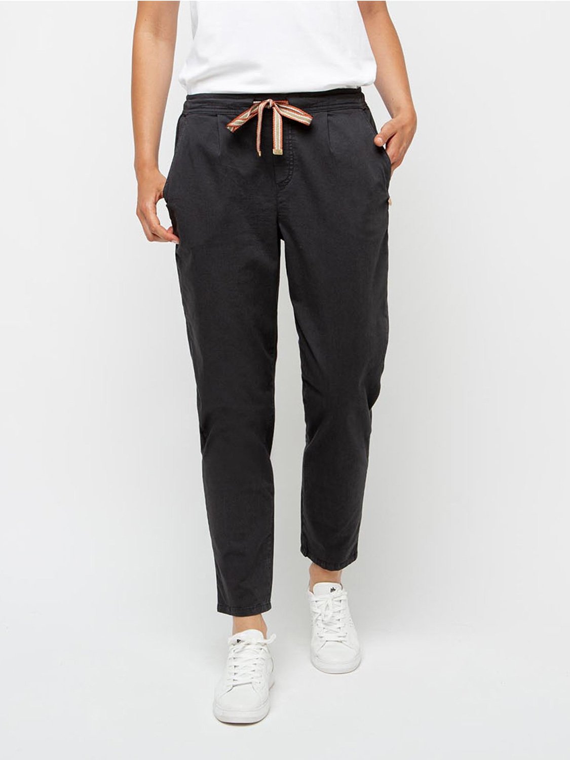 Pantalon Fluide Femme Coton Biologique Noir
