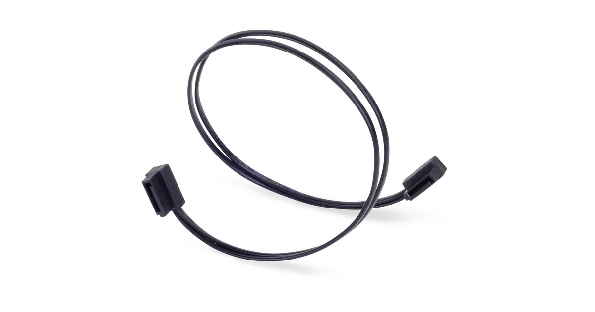 SilverStoneSATA III Kabel 30cm  (Zwart, 6Gb/s, Low Profile Connector, CP11B-300)