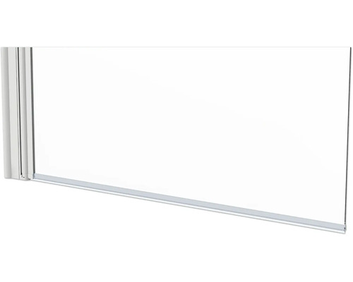 form&style badwand, 1-delig, ABETO, 750 x 1400 mm, glasdecor met horizontale strepen, profielkleur wit