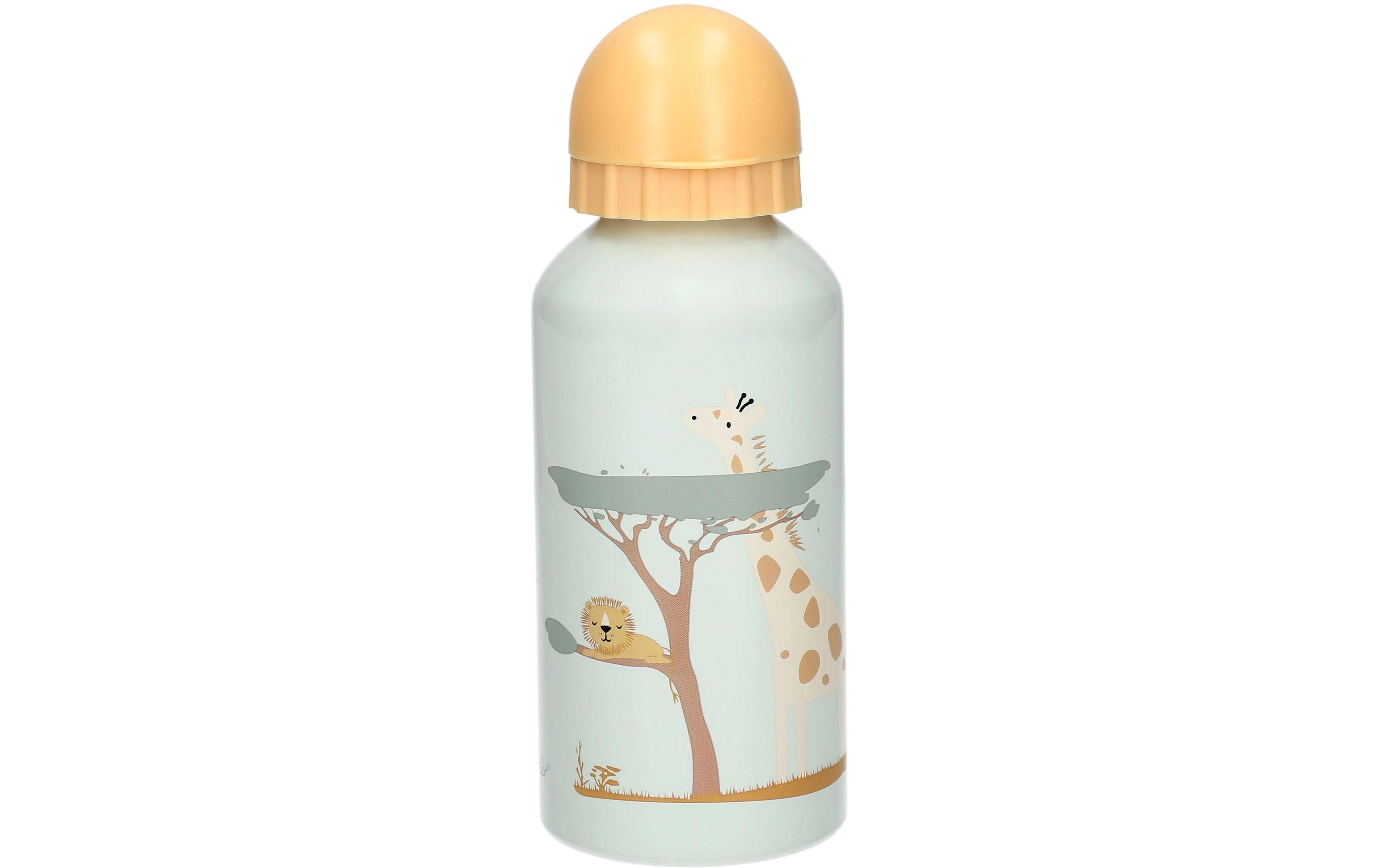 Trinkflasche Safari 400 mlKindertrinkflasche mit Giraffe und Löwe Motiv