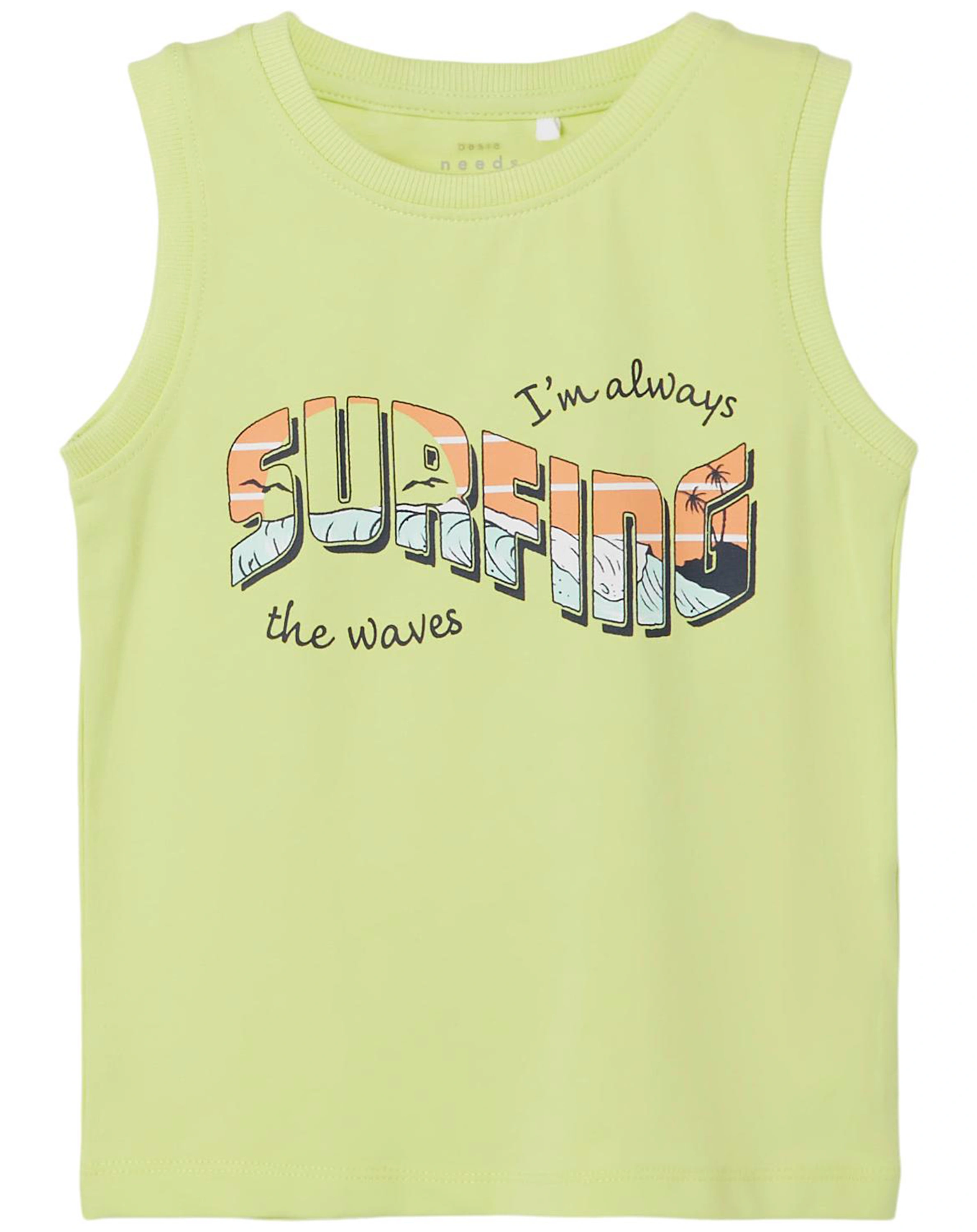 Tanktop NMMVUX in sunny lime